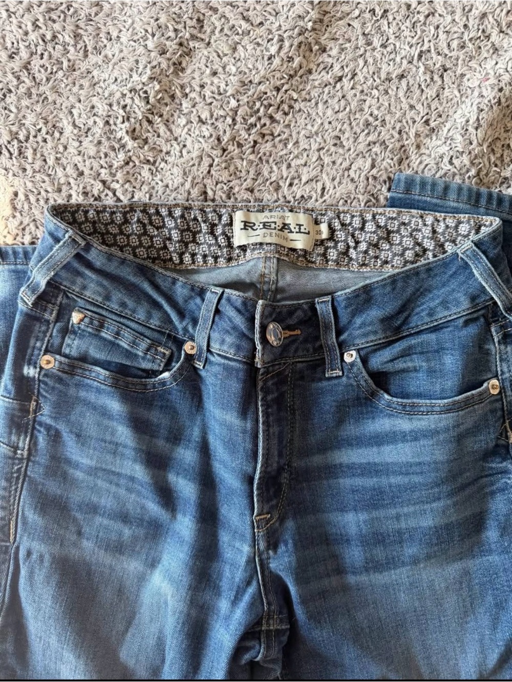 Ariat Women's Straight-Leg Blue Denim Jeans
